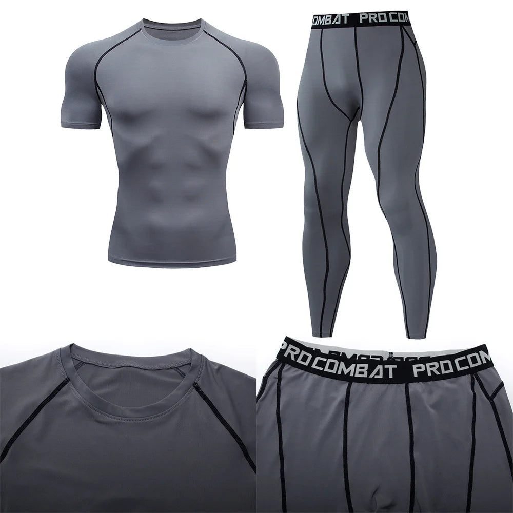 2pcs Men's Compression Sportswear